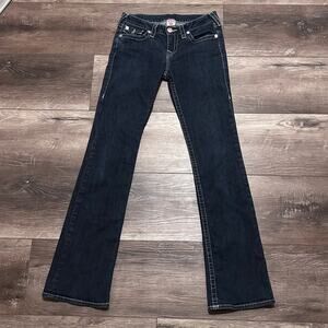 True Religion Y2K Size 28 Hi-Rise Bootcut Jeans Women’s Dark Wash Horseshoe